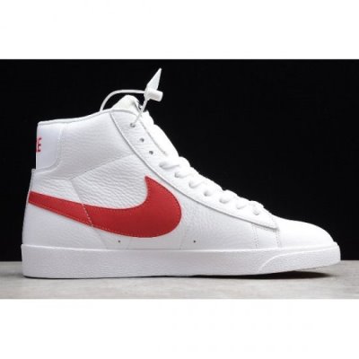 Nike Blazer Mid Retro Beyaz / Kırmızı Kaykay Ayakkabı Türkiye - IUTJV6GL